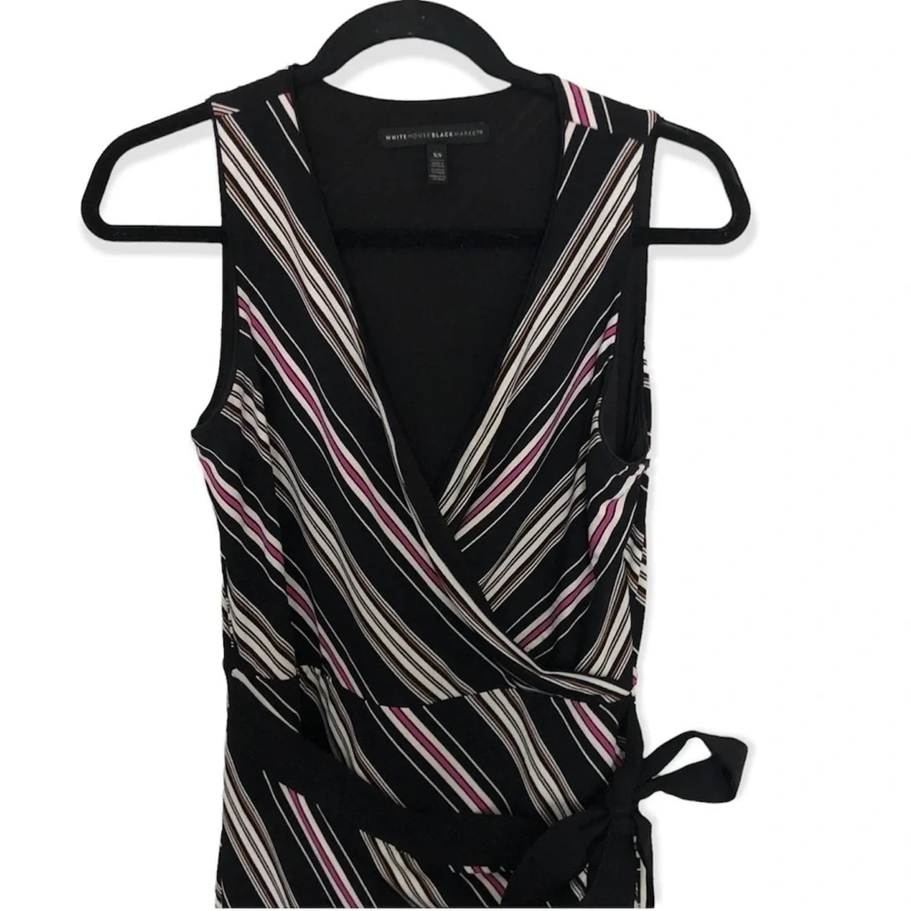 White House Black Market striped wrap maxi dress